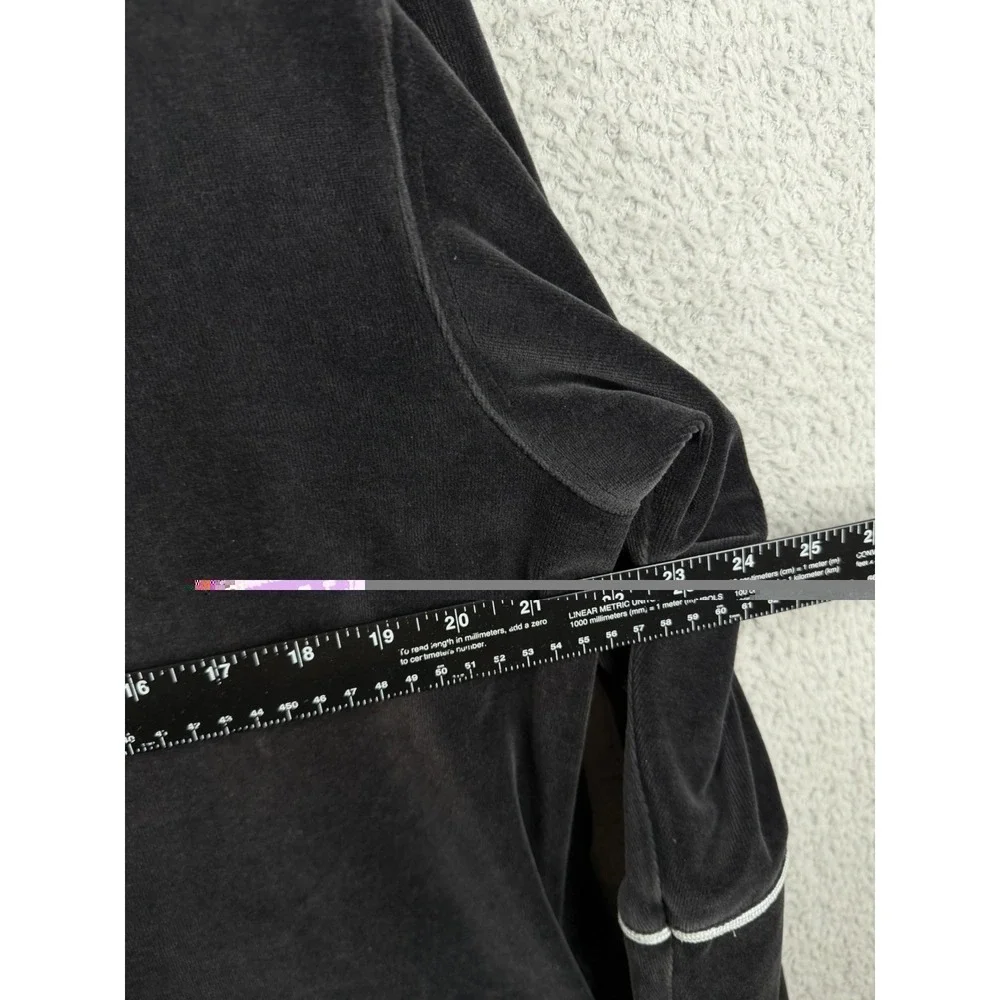 Vintage Y2K Air Jordan Black Velour Hooded Sweatsuit Men's Sz L Tracksuit‎ Set